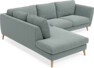 Madison - 2-sits soffa med divan vänster - Turkos