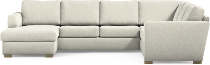 Friday - Hörnsoffa, 3+2-sits med schäslong vänster - Vit