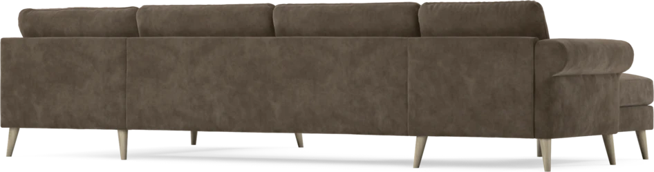 Bridge - 3-sits soffa med schäslong vänster och divan höger - Brun