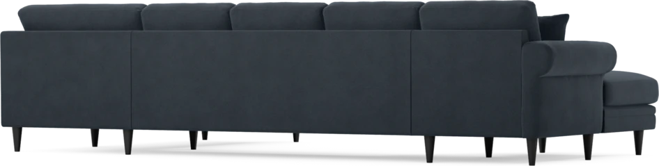 Eden - 3-sits soffa med schäslong vänster och divan höger - Blå