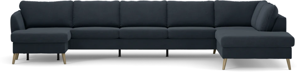 County - 4-sits soffa med schäslong vänster och divan höger - Blå