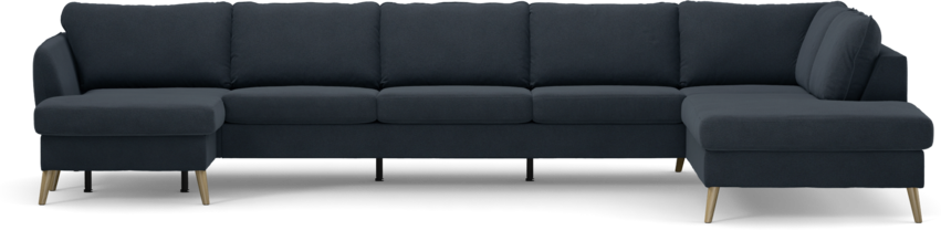 County - 4-sits soffa med schäslong vänster och divan höger - Blå