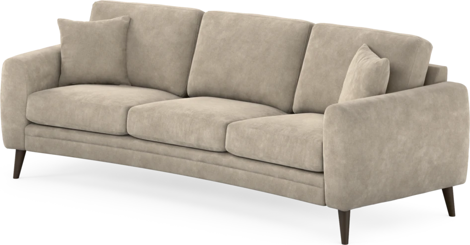 Eden - 3-sits soffa svängd - Beige
