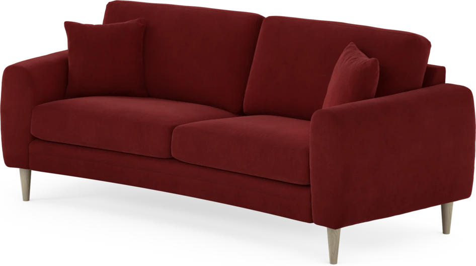 Eden - 2,5-sits soffa svängd - Röd