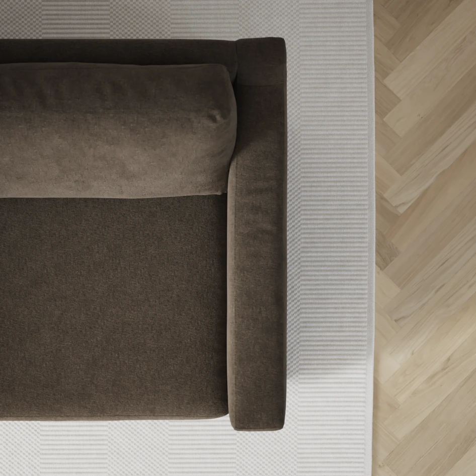 Friday - 2,5-sits soffa med divan vänster - Brun