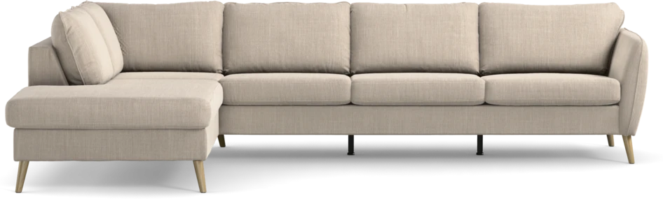 County - 3-sits soffa med divan vänster - Beige