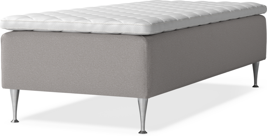 Delux Dream - Ramsäng, enkelsäng med bäddmadrass - Grå