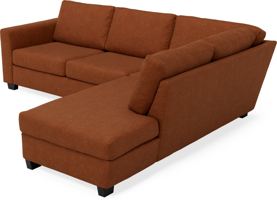 Friday - 2,5-sits soffa med divan höger - Orange