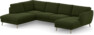 Madison Lux - 2-sits soffa med divan vänster och schäslong höger - Grön