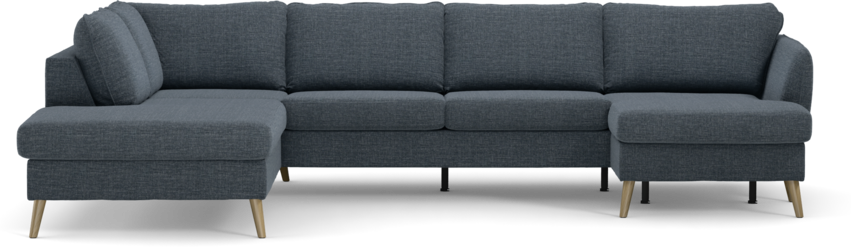 County - 3-sits soffa med divan vänster och schäslong höger - Blå