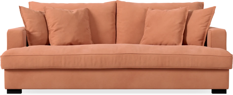 Mila - 3-sits soffa, hel dyna - Orange