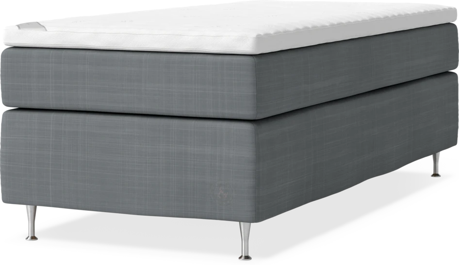 Cape Farewell Comfort - Kontinentalsäng, enkelsäng med bäddmadrass och sängben - Grå