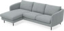 Madison Lux - 2-sits soffa med schäslong vänster - Turkos