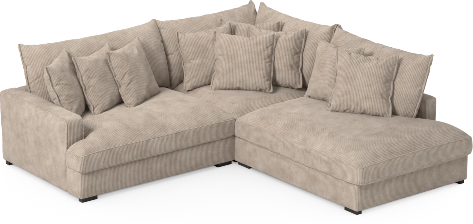 Rossi - 2-sits soffa med divan höger - Beige