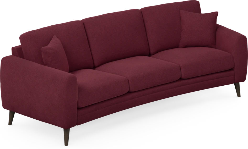 Eden - 3-sits soffa svängd - Röd