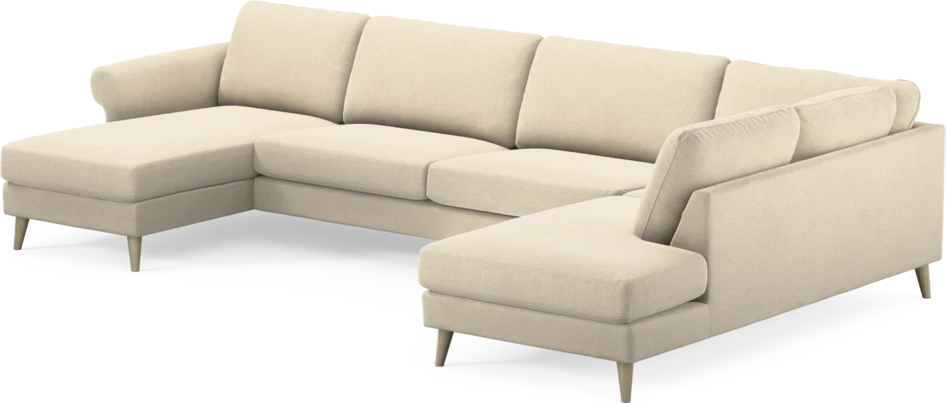 Bridge - 3-sits soffa med schäslong vänster och divan höger - Beige