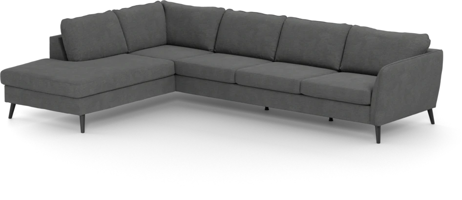 County - 3-sits soffa med divan vänster - Grå