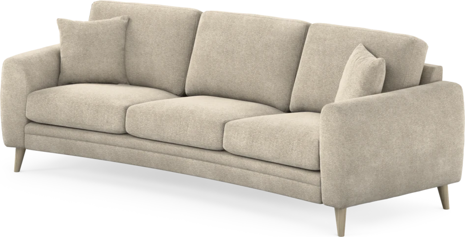 Eden - 3-sits soffa svängd - Beige