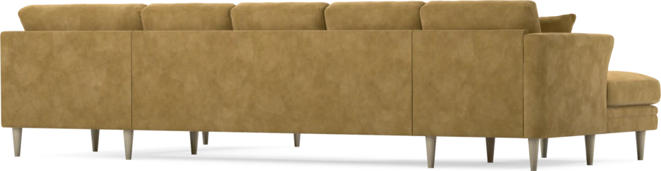 Eden - 3-sits soffa med schäslong vänster och divan höger - Gul