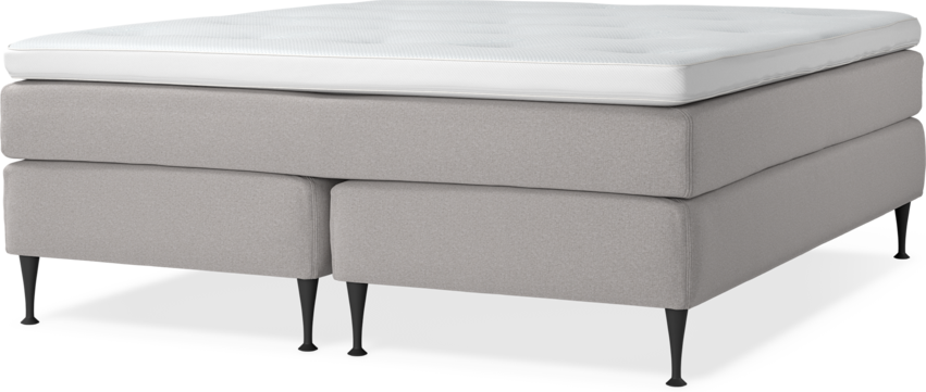 Delux Sense - Kontinentalsäng, dubbelsäng med bäddmadrass - Grå