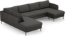 County - 3-sits soffa med divan vänster och schäslong höger - Grå