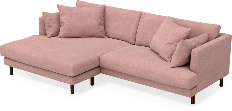 Harper - 4-sits med schäslong XL vänster - Rosa