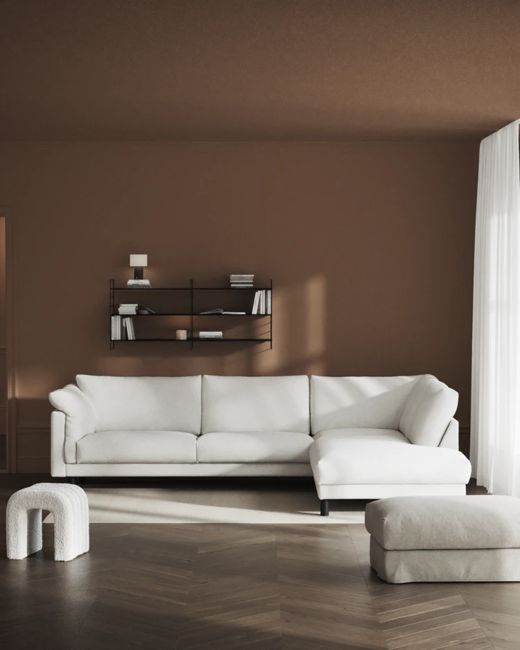 Cherrie - 3-sits soffa med divan höger, fast klädsel - inspiration