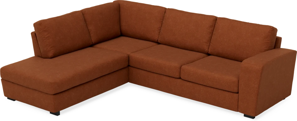 Friday - 2,5-sits soffa med divan vänster - Orange
