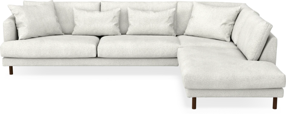 Harper - 3-sits soffa med divan höger - Vit