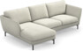 Madison Lux - 2-sits soffa med schäslong vänster - Vit