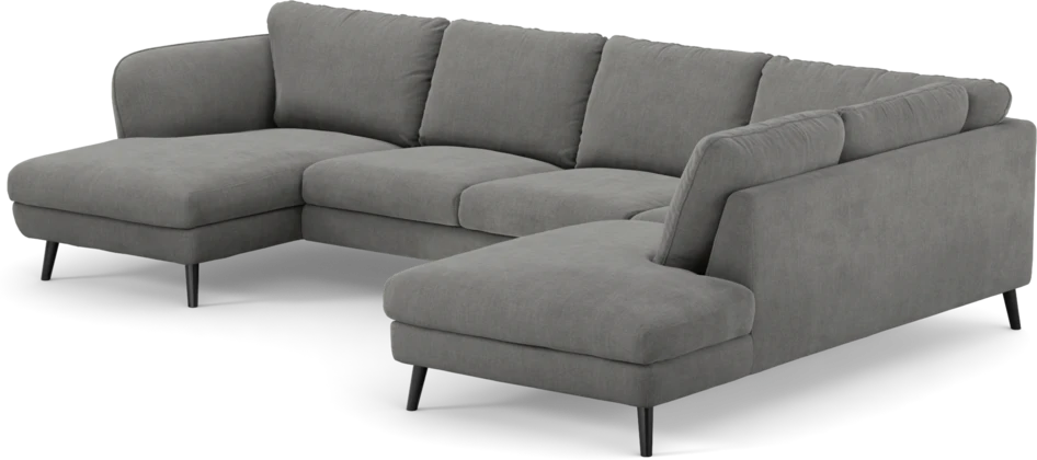 Madison - 2-sits soffa med schäslong vänster och divan höger - Grå