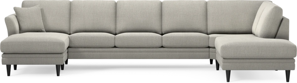Eden - 3-sits soffa med schäslong vänster och divan höger - Grå