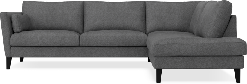 Winston - 3-sits soffa med divan höger - Svart