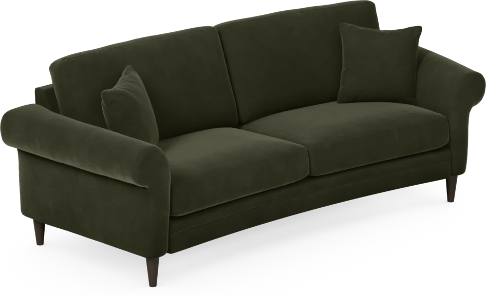 Eden - 2,5-sits soffa svängd - Grön
