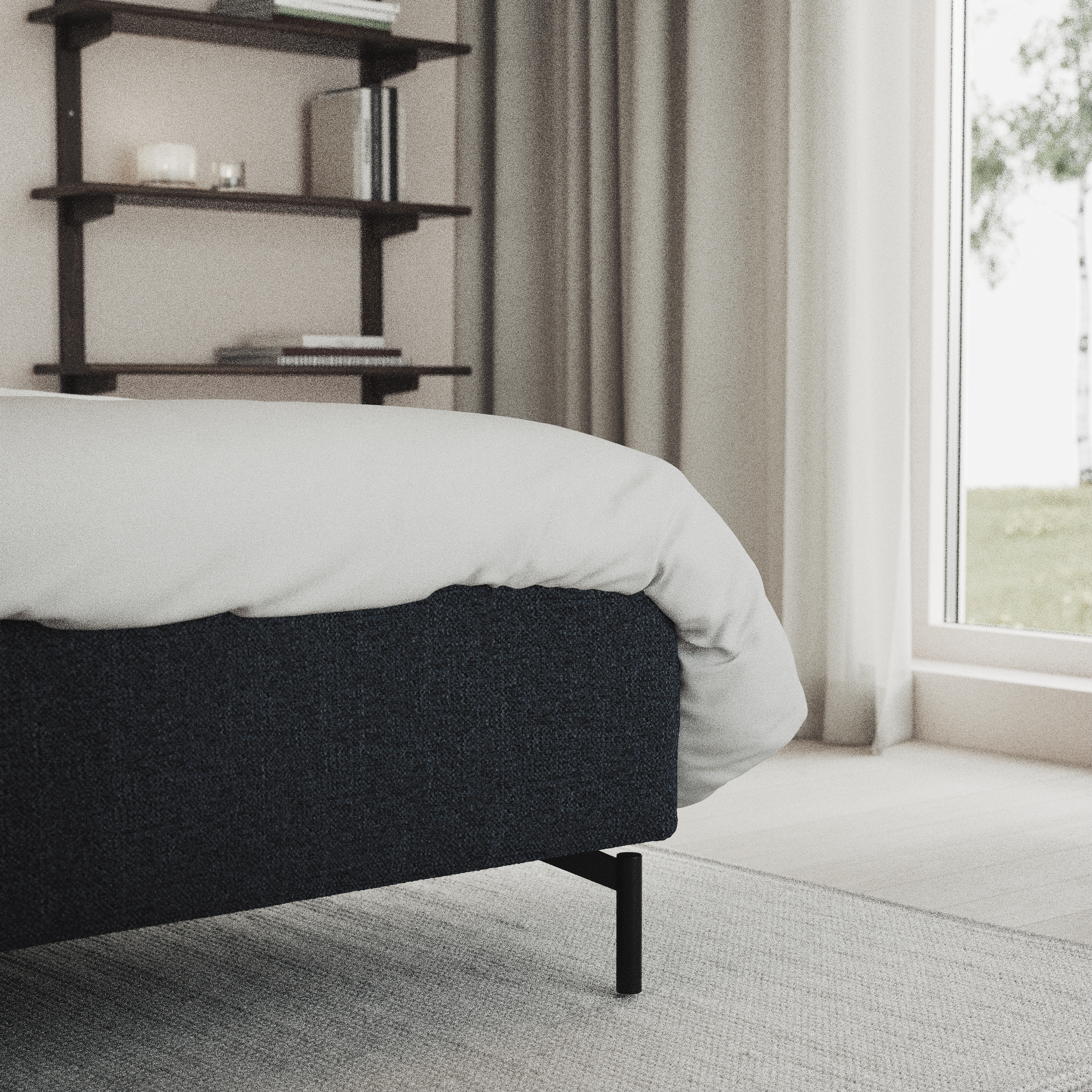 Delux Exclusive - Kontinentalsäng, enkelsäng 140 cm med bäddmadrass och sängben - inspiration