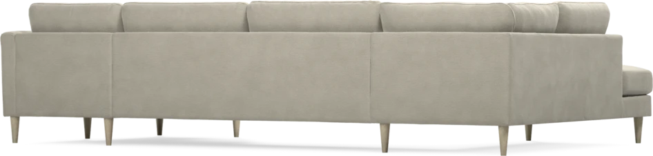Bridge - 3-sits soffa med divan vänster och schäslong höger - Brun