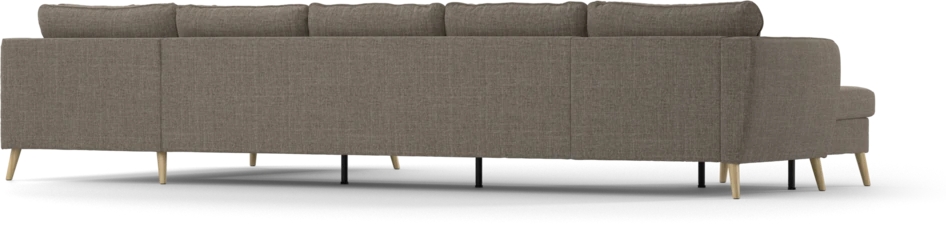 County - 4-sits soffa med schäslong vänster och divan höger - Brun