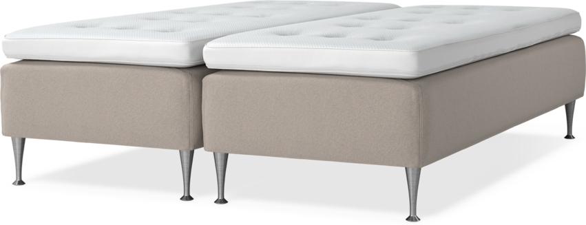 Delux Sense - Ramsäng, dubbelsäng med bäddmadrass - Beige