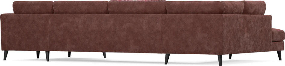 Bridge - 3-sits soffa med divan vänster och schäslong höger - Röd