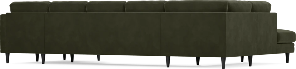 Eden - 3-sits soffa med divan vänster och schäslong höger - Grön