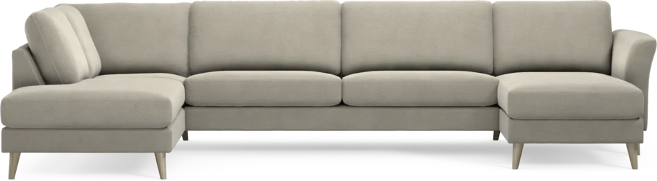 Bridge - 3-sits soffa med divan vänster och schäslong höger - Brun