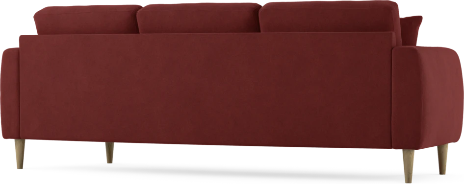 Eden - 3-sits soffa svängd - Röd