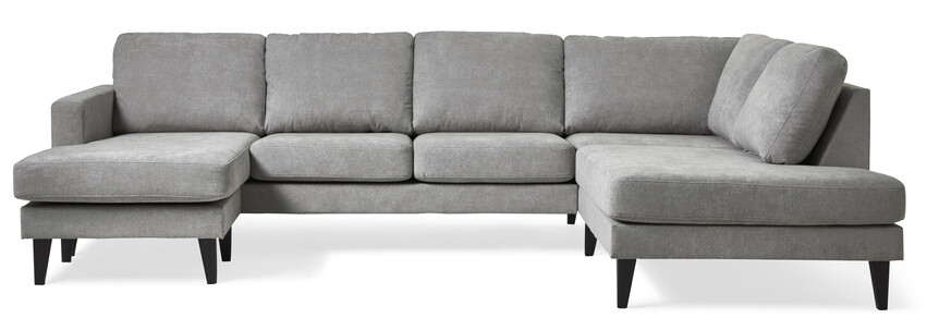 Sierra - 3-sits soffa med schäslong vänster och divan höger - Grå
