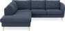 Madison - 2-sits soffa med divan vänster - Blå