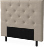 Delux Pikerad Låg - Sänggavel, 90-210 cm - Beige