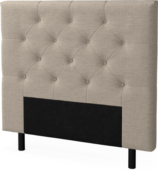Delux Pikerad Låg - Sänggavel, 90-210 cm - Beige