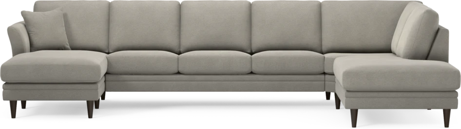 Eden - 3-sits soffa med schäslong vänster och divan höger - Grå