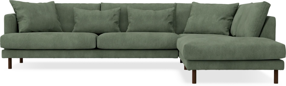 Harper - 3-sits soffa med divan höger - Grön