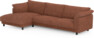 Cherrie - 3-sits soffa med schäslong vänster, fast klädsel - Orange