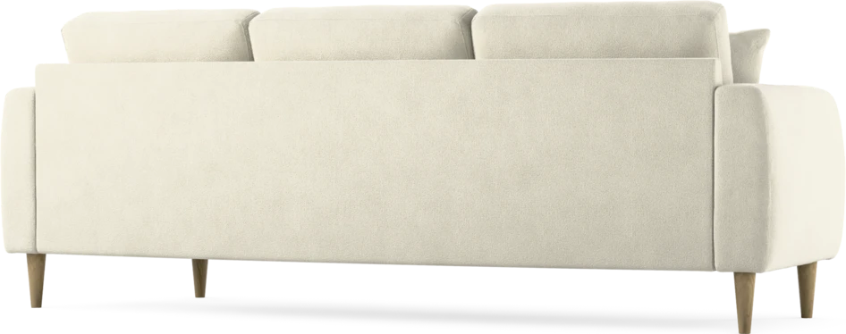 Eden - 3-sits soffa svängd - Vit